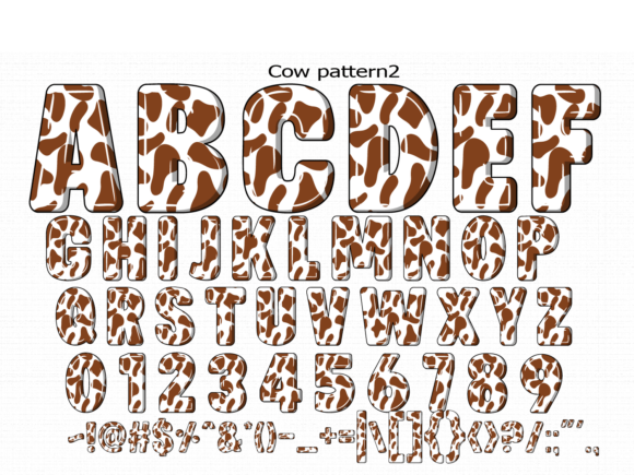 Cow Pattern Font - Preview 2
