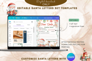 Editable Letter Santa Kit Graphic by BellinnaCraft · Creative Fabrica