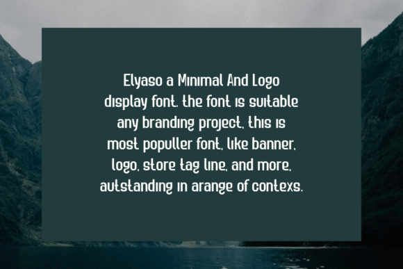 Elyaso Font - Preview 1