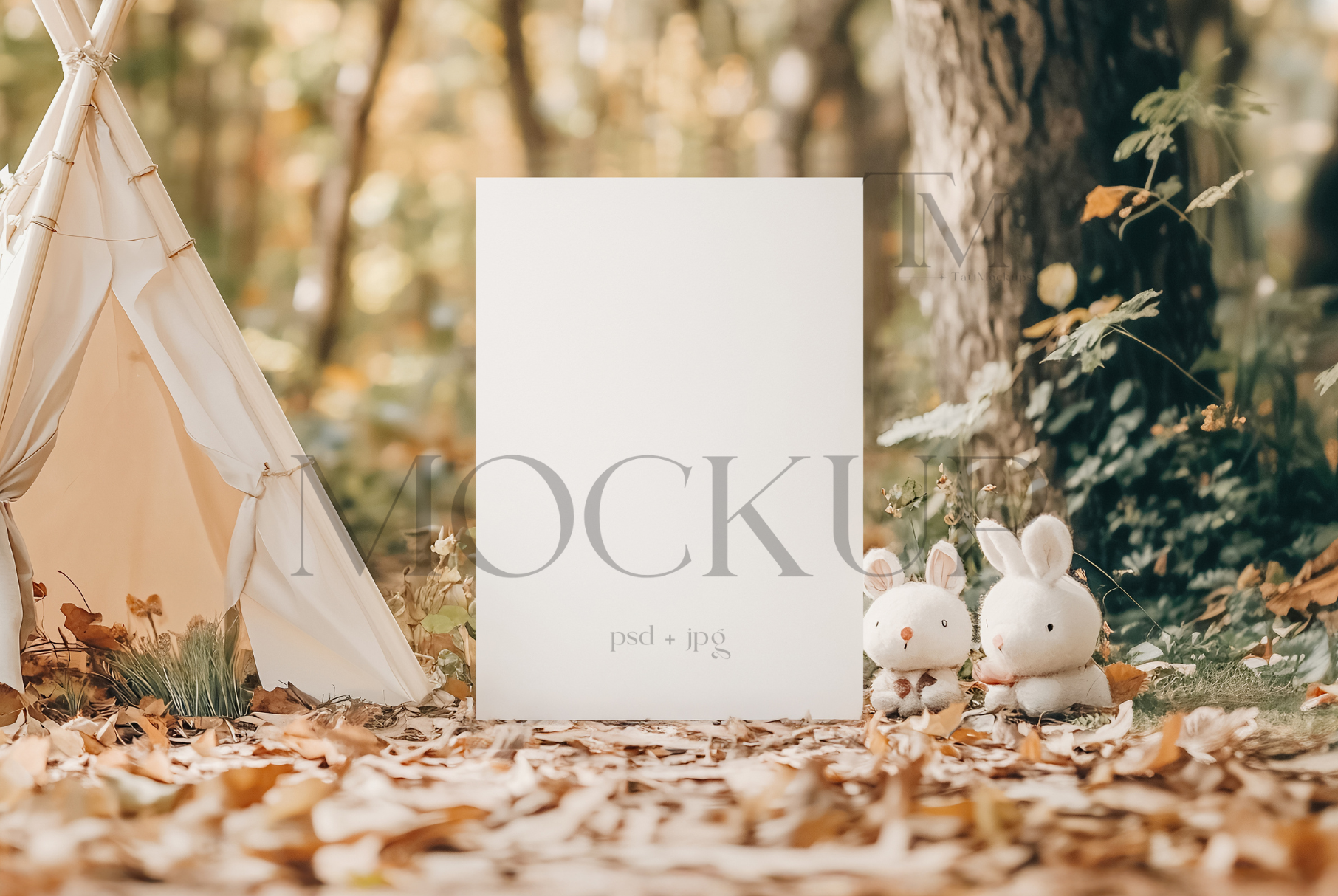 Forest Themed 5x7 Card Mockup