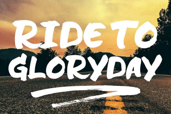 Hot Road Brush Font PNG with transparent background - Preview 4