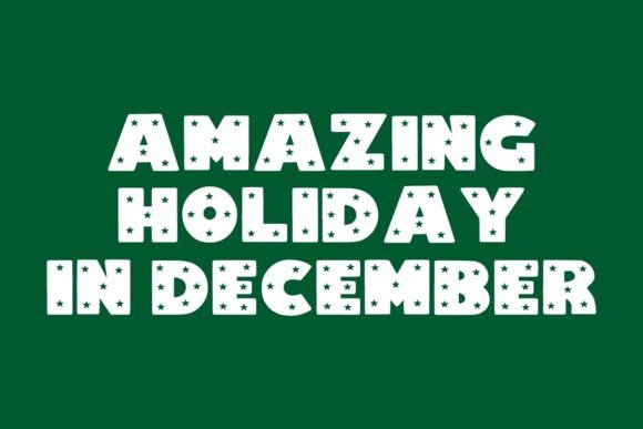 Holly Stars Font PNG with transparent background - Preview 1