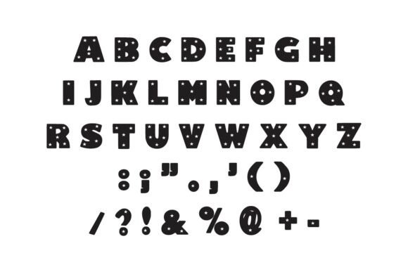 Holly Stars Font PNG with transparent background - Preview 4