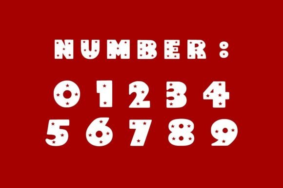 Holly Stars Font PNG with transparent background - Preview 5