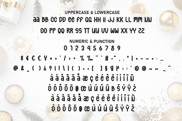 New Year Christmas Font PNG with transparent background - Preview 6