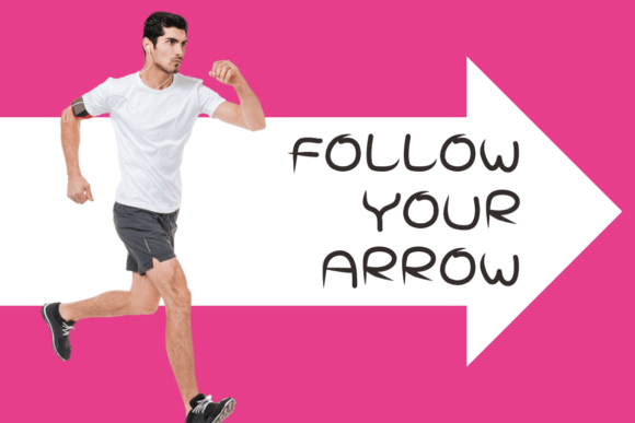 Rounded Arrow Font font preview - 2