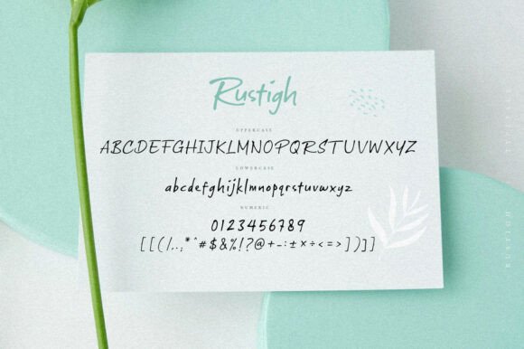 Rustigh Font PNG with transparent background - Preview 5