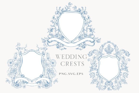 Wedding Vintage Crest SVG PNG Clipart