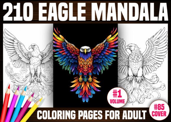210 Eagle Mandala Coloring Pages - KDP