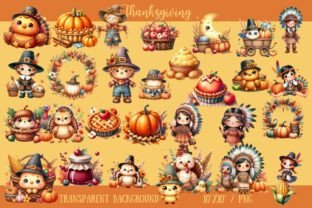 Adorable Thanksgiving Clipart Bundle Graphic by CuteLittleClipart ...