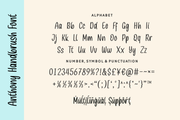 Anthony Handbrush Font - Preview 2