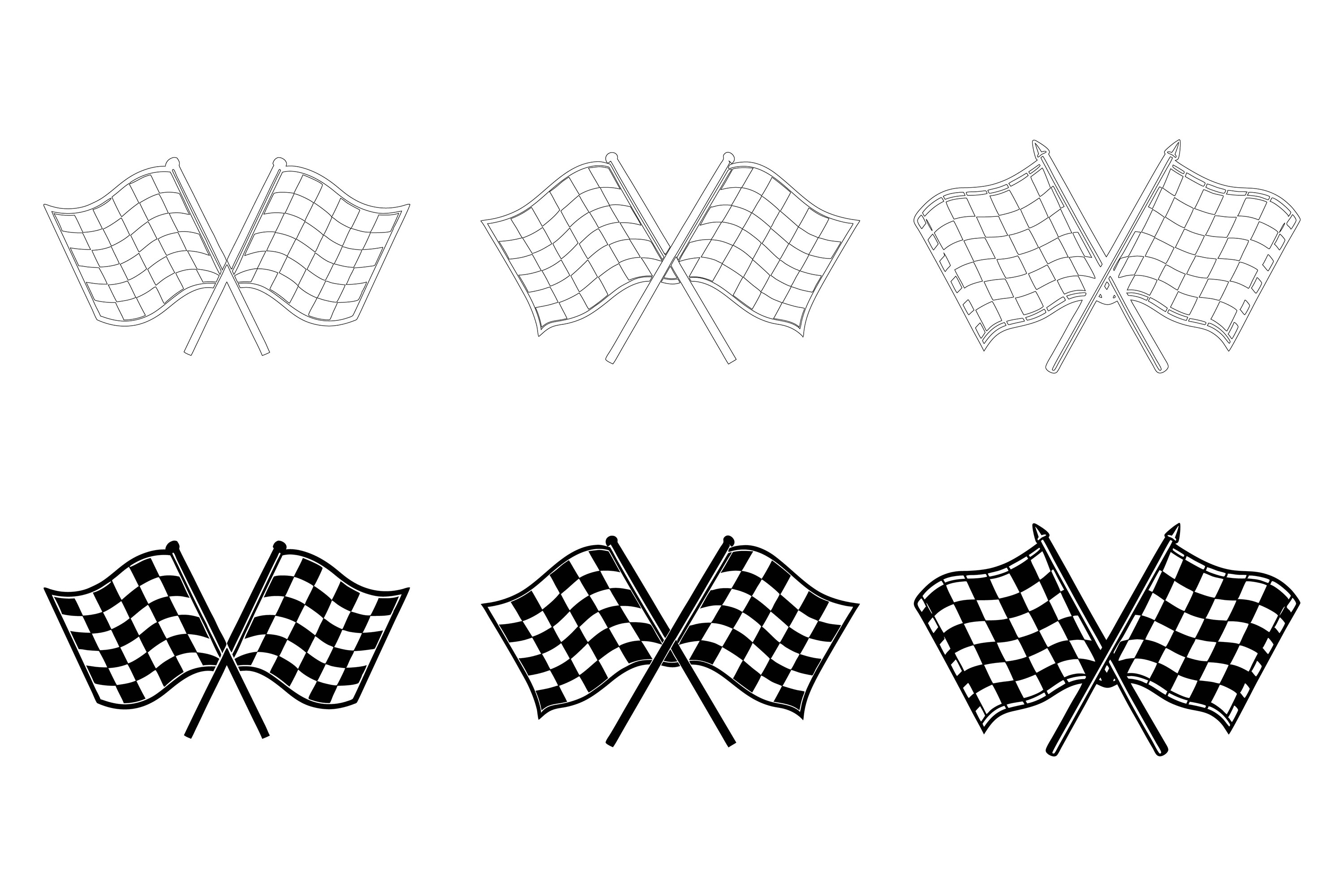 Checkered Flags Set Graphic by Creative_View · Creative Fabrica