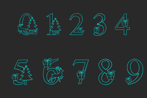 Chrismas Deer Font PNG with transparent background - Preview 3