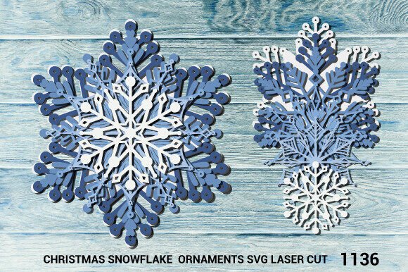 Christmas 3D Layered Snowflake SVG 1136