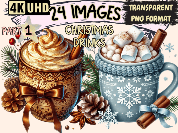 Christmas Drinks Clipart P1 Graphics