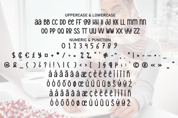 Designer Christmas Font PNG with transparent background - Preview 6