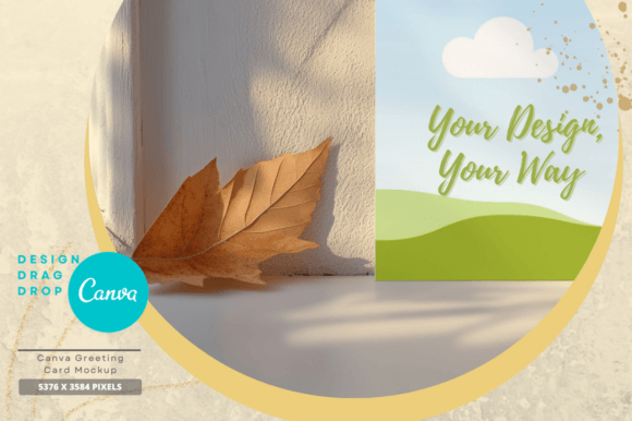 Easy-Edit Canva Greeting Card Mockup 204 Graphic Greeting Cards By stylity