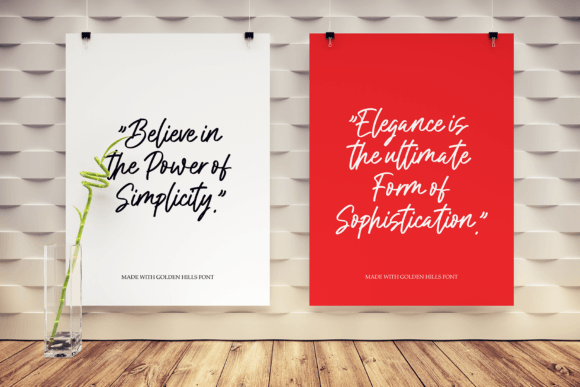 Golden Hills Font font preview - 6