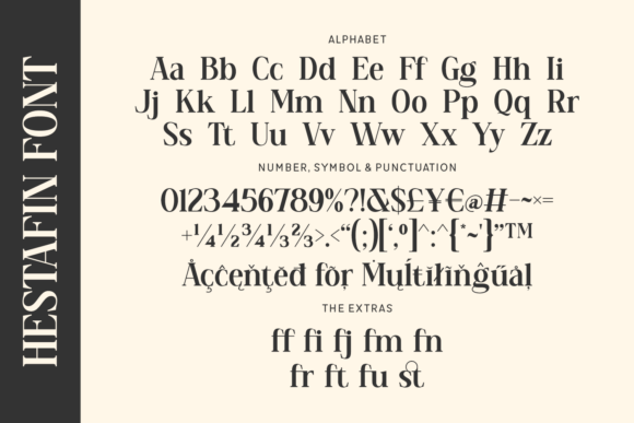 Hestafin Font PNG with transparent background - Preview 3