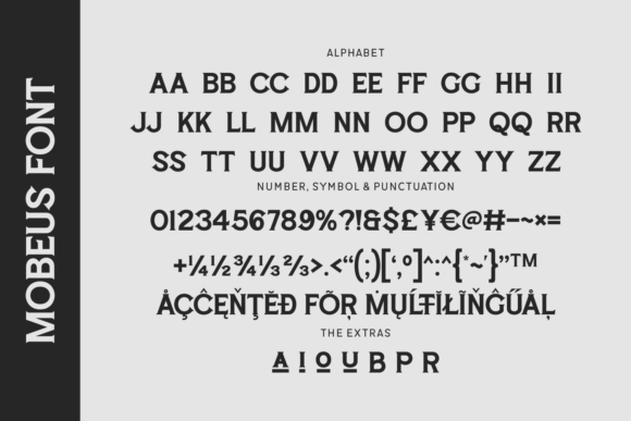Mobeus Font PNG with transparent background - Preview 1