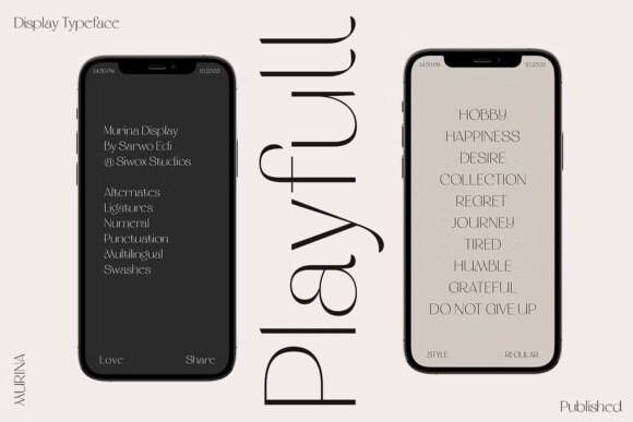 Murina Display Font font preview - 6