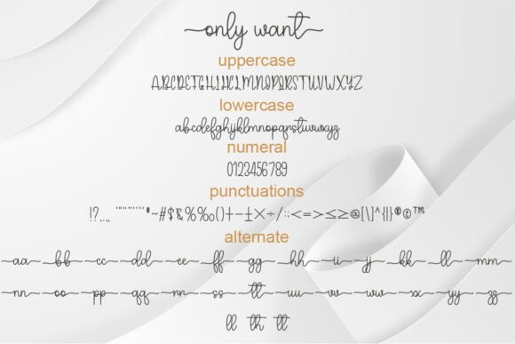 Only Want Font PNG with transparent background - Preview 5