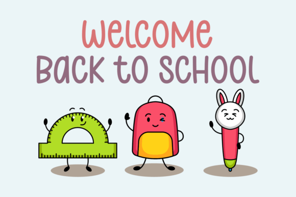 Pretty Teacher Font PNG with transparent background - Preview 1