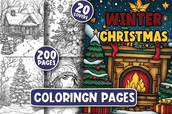 200 Winter Christmas Coloring Pages