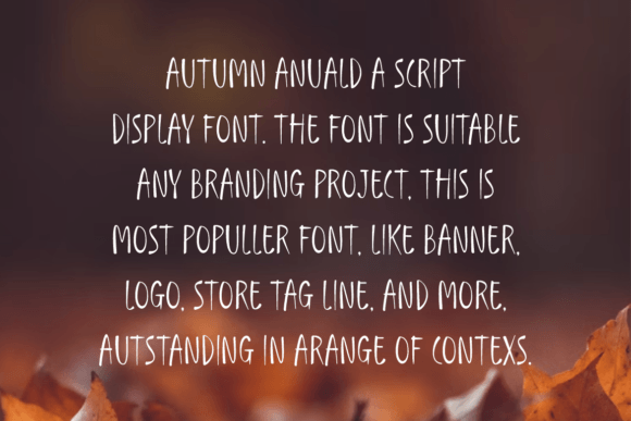 Autumn Anuald Font - Preview 1
