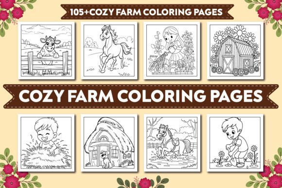 Bold and Easy Cozy Farm Coloring Pages
