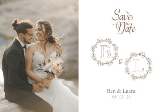 Botanical Wedding Monogram Font - Preview 2