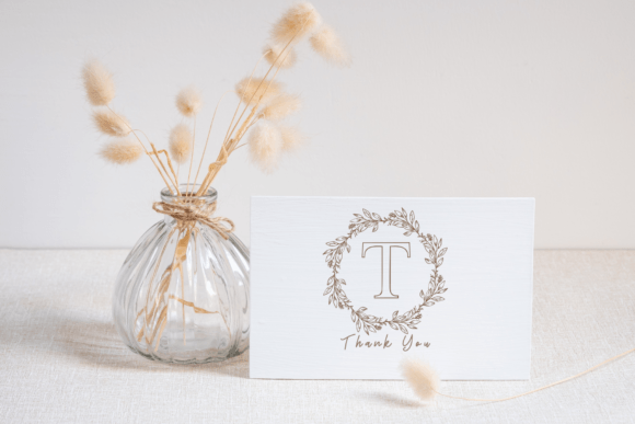 Botanical Wedding Monogram Font - Preview 3