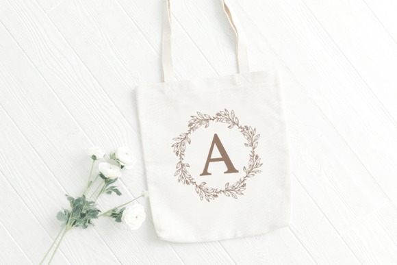 Botanical Wedding Monogram Font - Preview 6