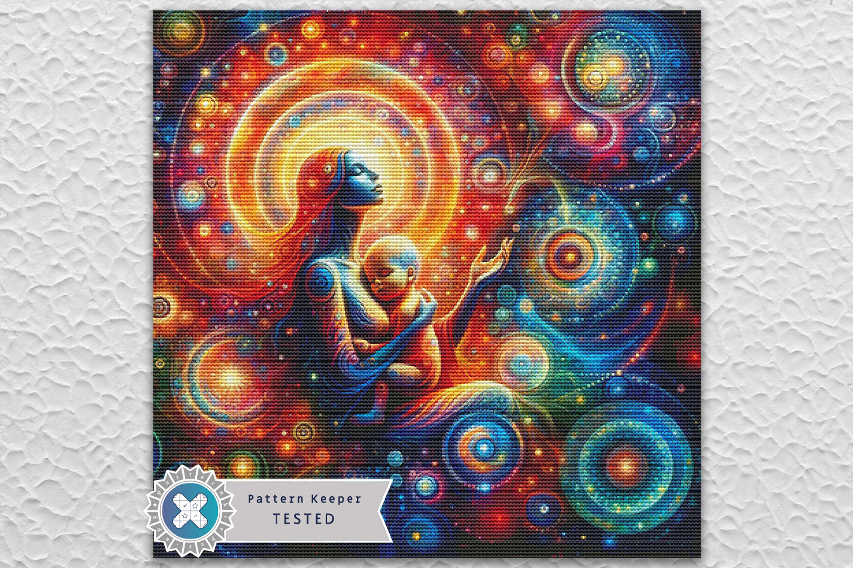 Celestial Mother Child Cross Stitch PDF