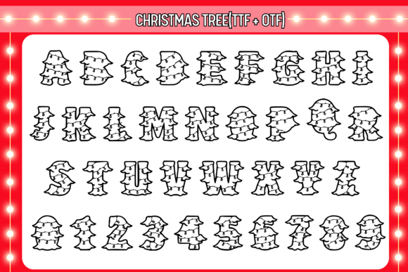 Christmas Tree Font - Preview 1