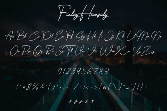 Finley Hamsoly Font PNG with transparent background - Preview 4