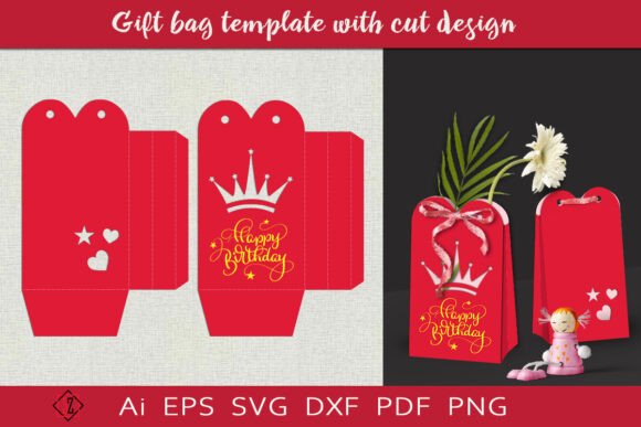 Happy Birthday Gift Bag Template