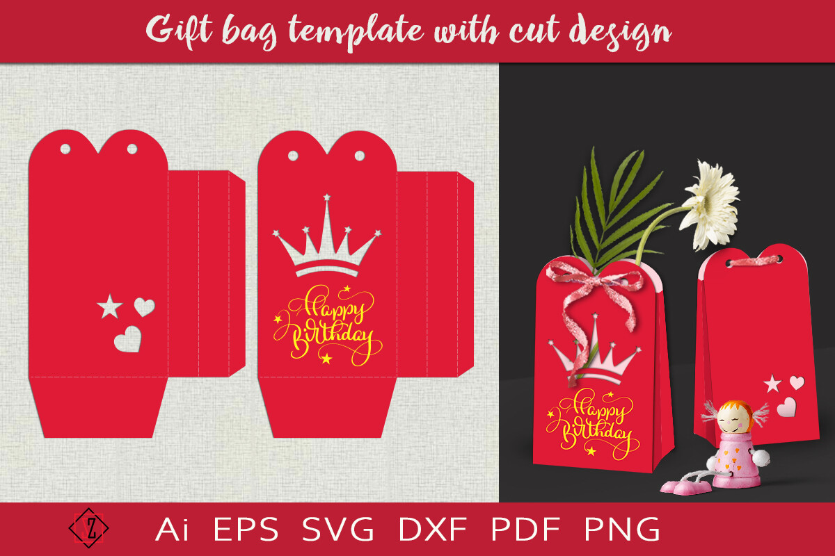 Happy Birthday Gift Bag Template