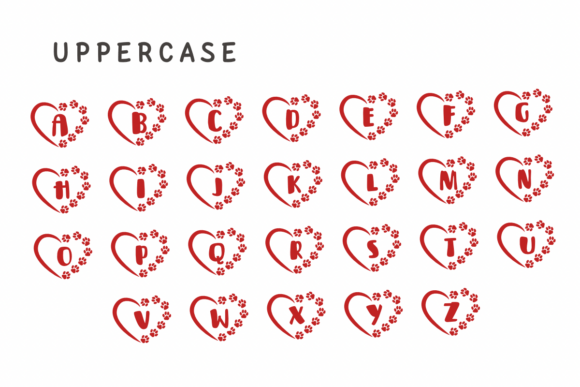 Heart Footprints Font - Preview 1