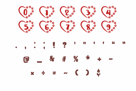Heart Footprints Font - Preview 3