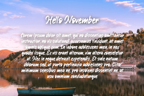 Hello November Font - Preview 2