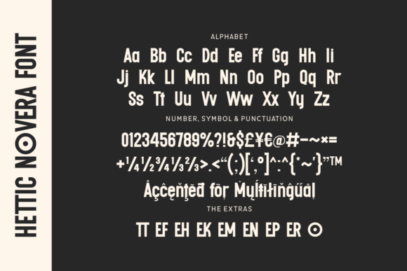 Hettic Novera Font PNG with transparent background - Preview 1