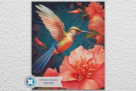 Hibiscus Hummingbird Cross Stitch PDF