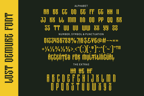 Lost Demure Font PNG with transparent background - Preview 1