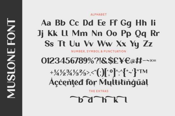 Muslone Font PNG with transparent background - Preview 3