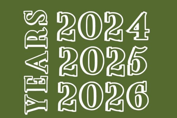 Old Green Font PNG with transparent background - Preview 1