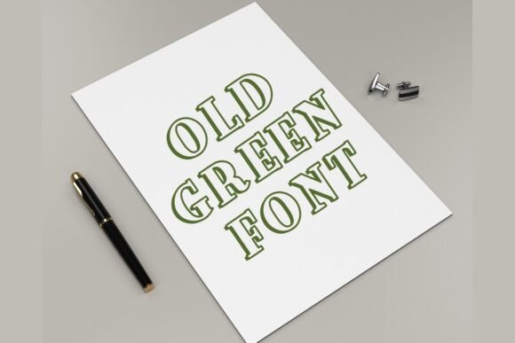 Old Green Font PNG with transparent background - Preview 3