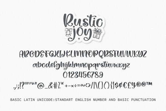 Rustic Joy Font PNG with transparent background - Preview 1