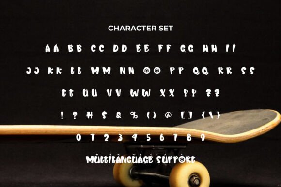 Skateboard Wheels Font PNG with transparent background - Preview 4