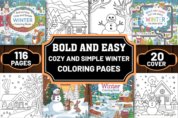 116 Cozy and Simple Winter Coloring Page